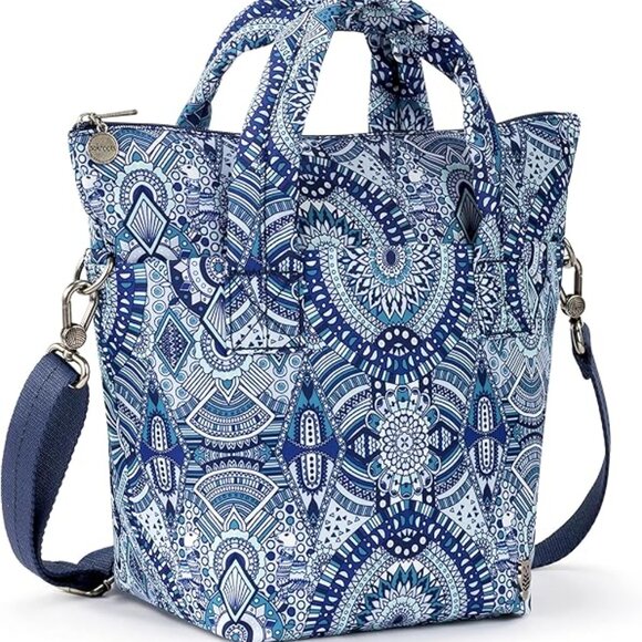 NWT Sakroots Culver boho print crossbody tote bag with removable & cosmetic bag - Picture 1 of 10